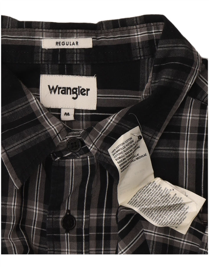Wrangler Chemise en flanelle coupe classique pour homme en coton à carreaux noir moyen