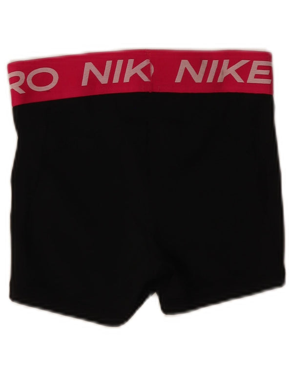 Nike Short de sport graphique pour femme UK 8 Small Noir Colourblock