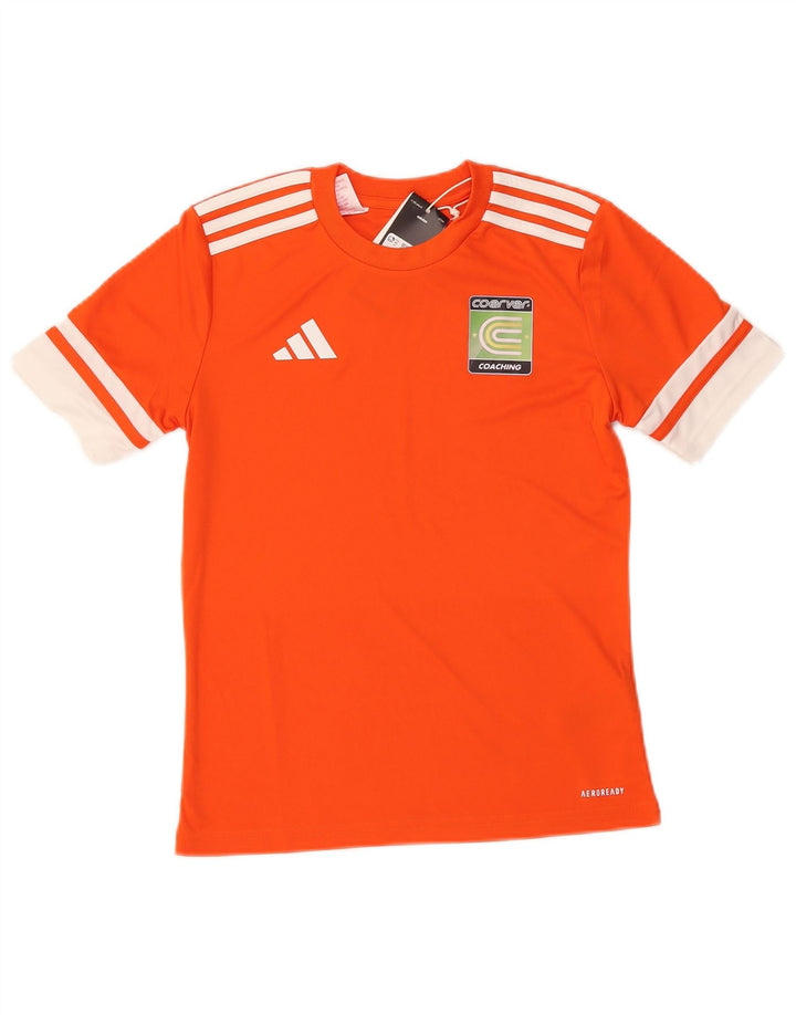 ADIDAS Garçons Aeroready Graphic T-Shirt Top 11-12 ans Orange Colorblock