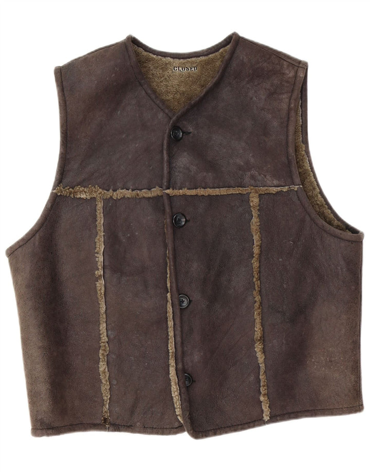 Closed Gilet Shearling Homme XL Marron