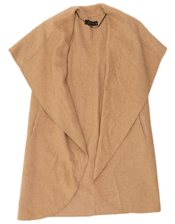 Zara Cardigan long surdimensionné pour femme UK 14 Beige moyen