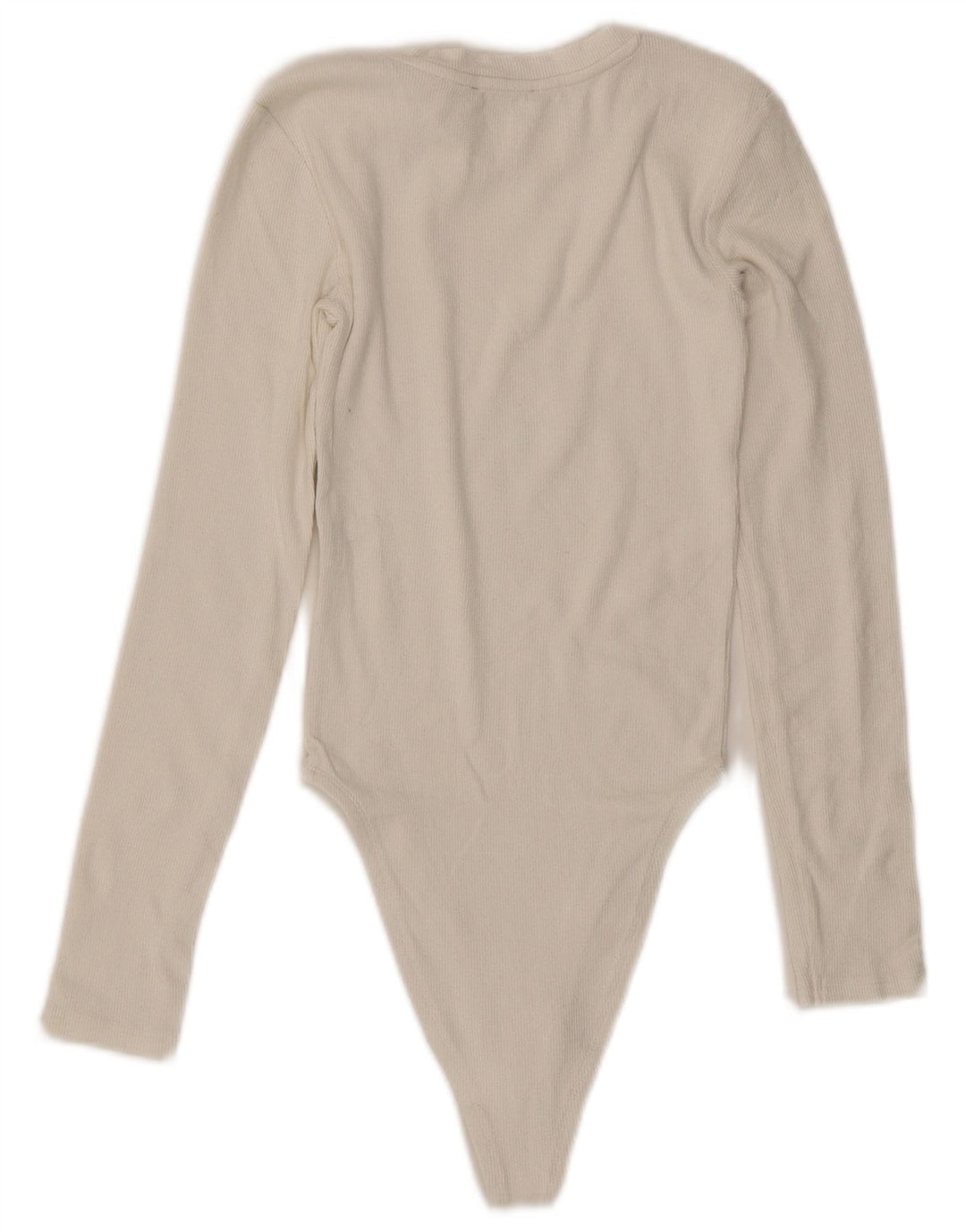 ZARA Body à manches longues pour femme UK 8 Small Blanc Coton