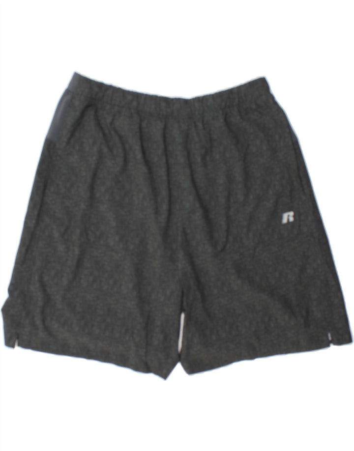 RUSSELL ATHLETIC Mens Sport Shorts Large Grey Colourblock Polyester Vintage Russell Athletic and Second-Hand Russell Athletic from Messina Hembry 