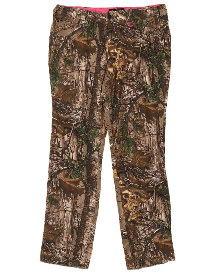 Realtree Pantalon de randonnée pour femme US 14 XL W38 L33 Marron Camouflage Coton