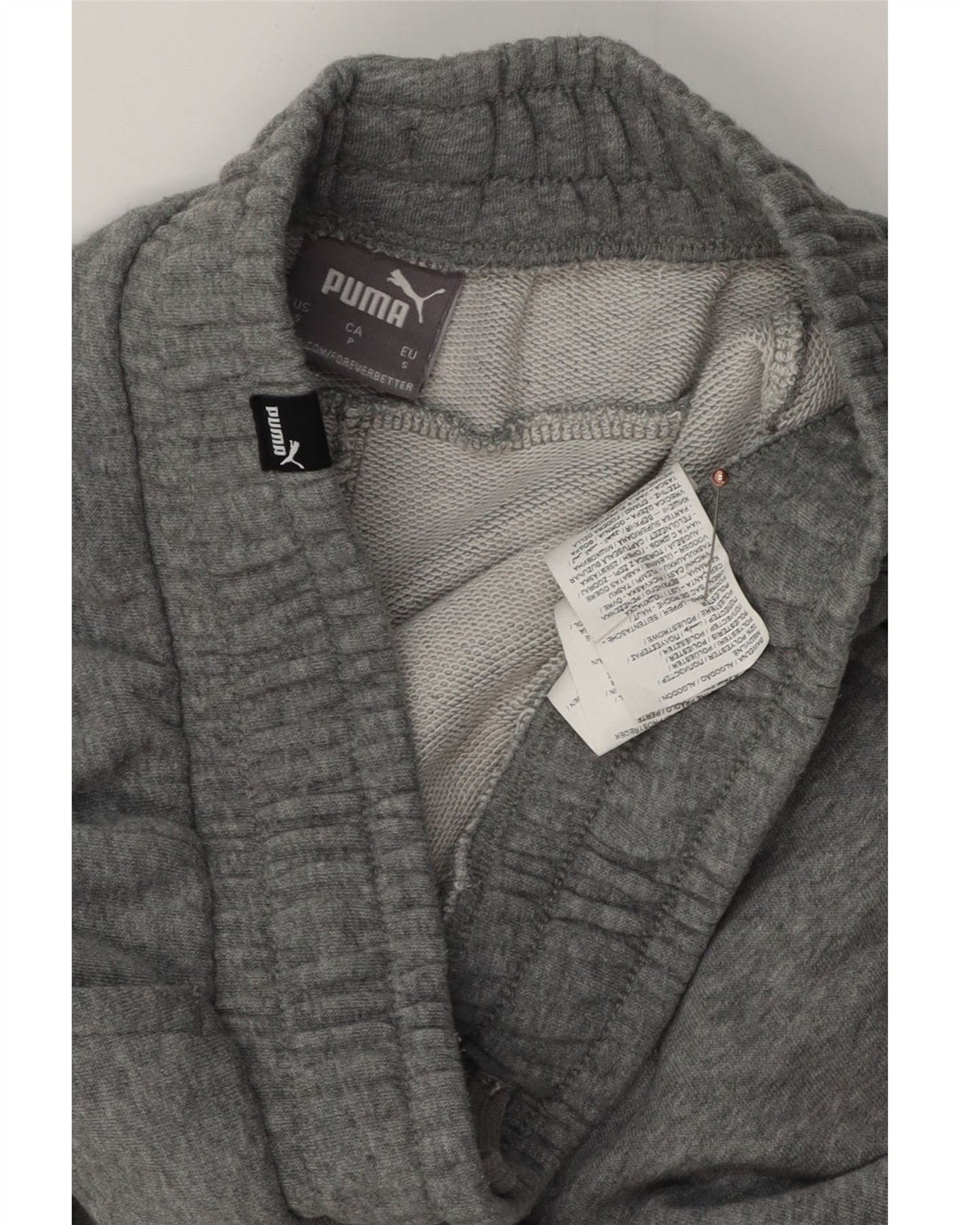 PUMA Short de Sport Homme Petit Gris Chiné Coton