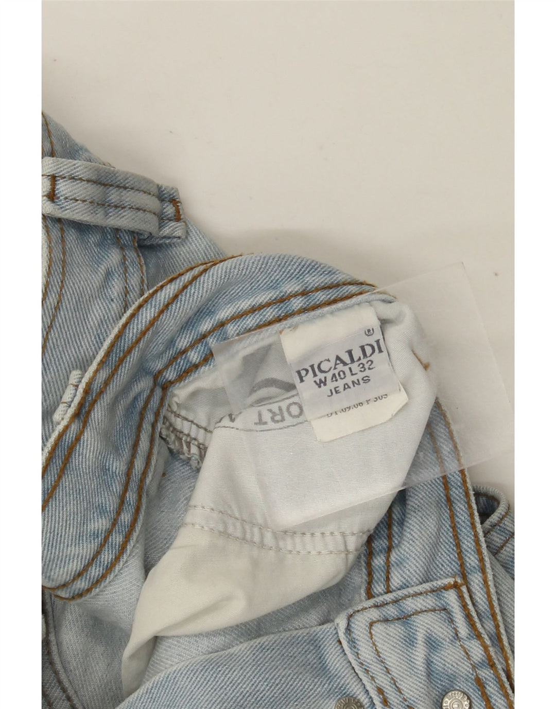 PICALDI Jean ample homme W40 L32 bleu coton