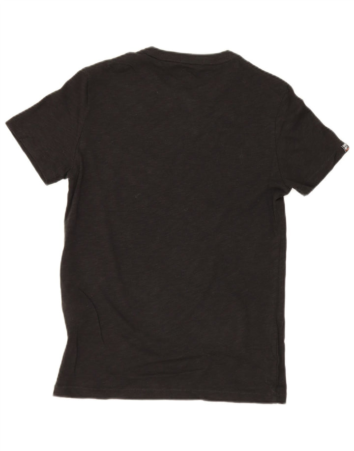 Superdry Homme T-Shirt Top Petit Noir Colourblock Coton
