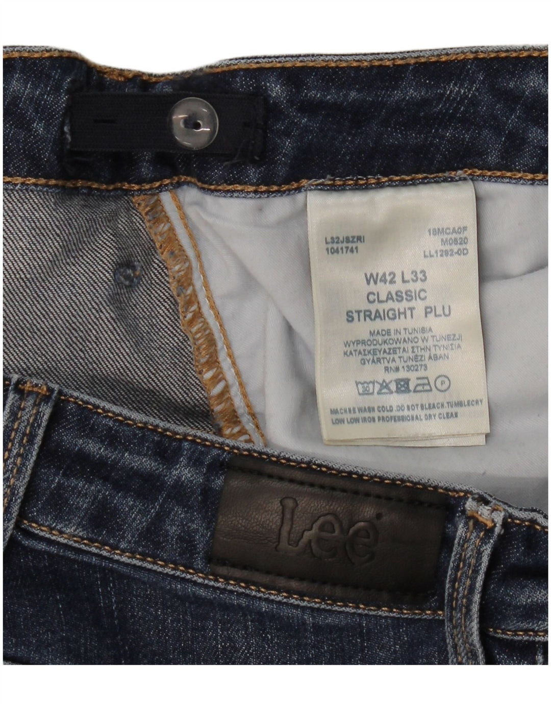 Lee Jean Droit Femme W42 L33 Bleu Marine Coton