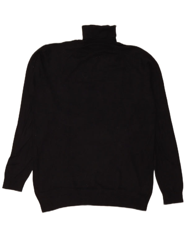 Zara Pull Col Roulé Homme Noir Moyen Viscose