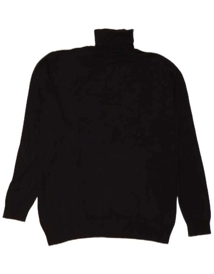 Zara Pull Col Roulé Homme Noir Moyen Viscose