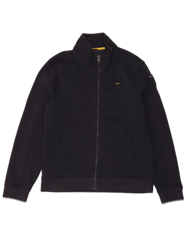 Blauer Veste de survêtement pour homme en coton bleu marine Taille L