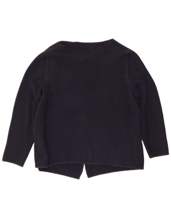 Crew Clothing Womens Open Cardigan Sweater UK 18 XL Navy Blue Cotton