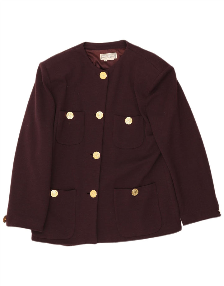vintage Femme 4 Bouton Blazer Veste IT 48 XL Marron
