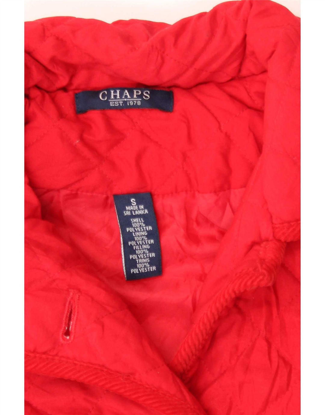 Chaps Veste matelassée pour femme UK 10 Small Rouge Polyester