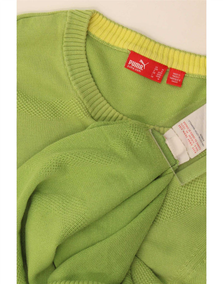 Puma Pull Ras du Cou Pull Homme Vert Moyen Coton