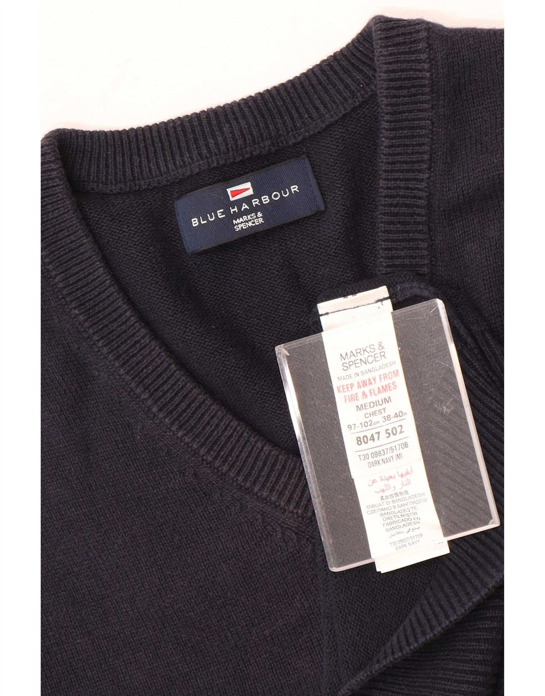 Marks & Spencer Débardeur Blue Harbor Vest Homme Bleu Marine Moyen Coton