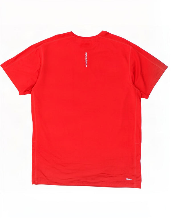 New Balance T-Shirt Homme Haut Large Rouge Polyester