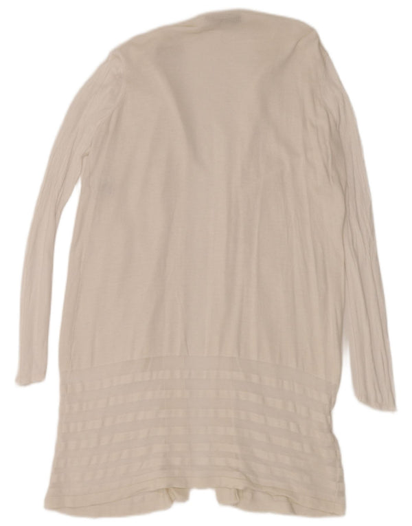 Marks & Spencer Pull cardigan ouvert long pour femme UK 16 Large Blanc