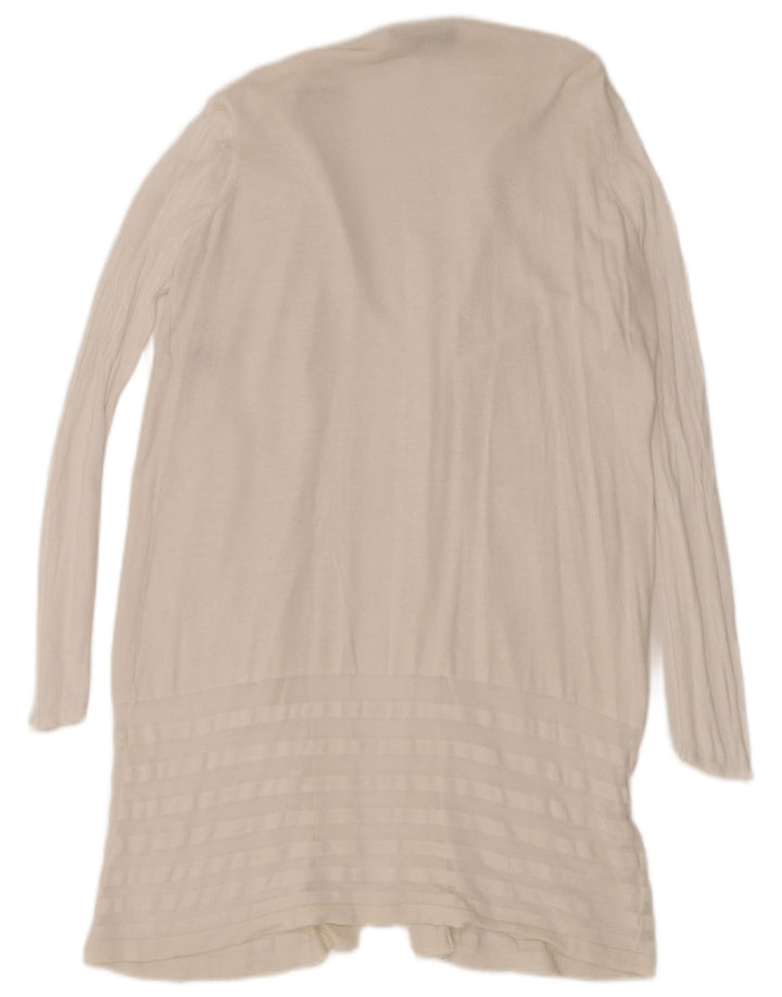Marks & Spencer Pull cardigan ouvert long pour femme UK 16 Large Blanc