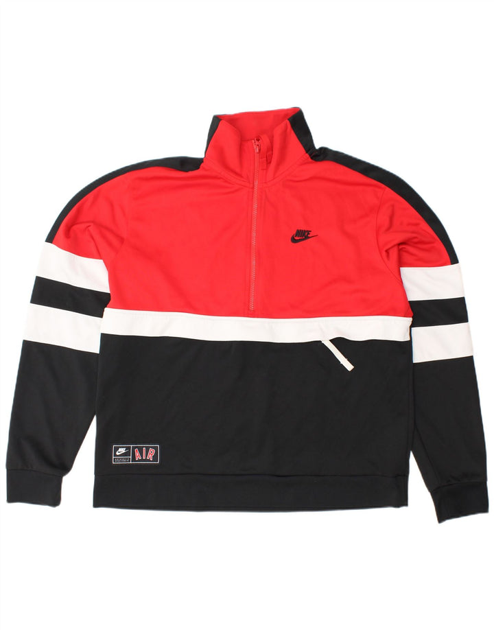 NIKE Veste de survêtement pour homme en polyester color block rouge moyen