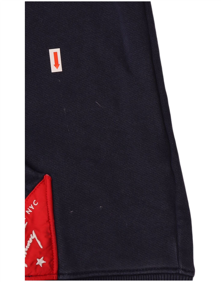 Tommy Hilfiger Pull à Capuche Graphique Homme Bleu Marine Moyen Coton