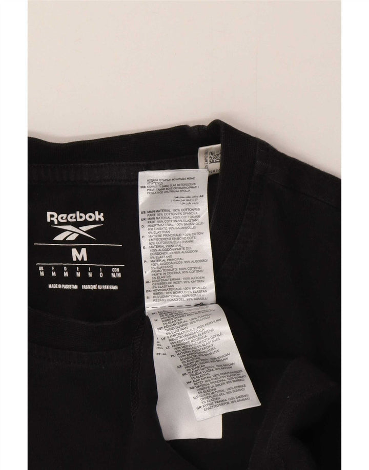 Reebok T-Shirt Homme Noir Moyen Coton