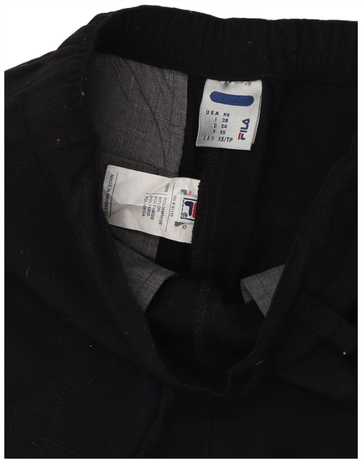 FILA Pantalon droit décontracté XS Noir Polyester