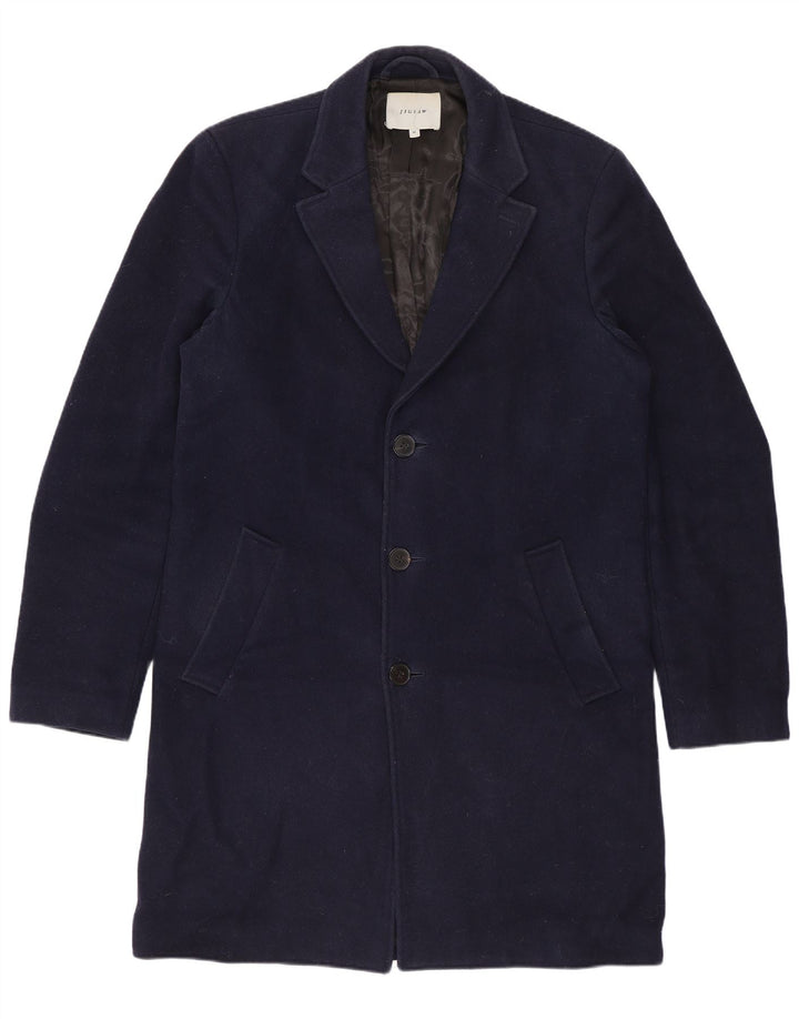 Jigsaw Pardessus Homme UK 38 Laine Bleu Marine Moyen