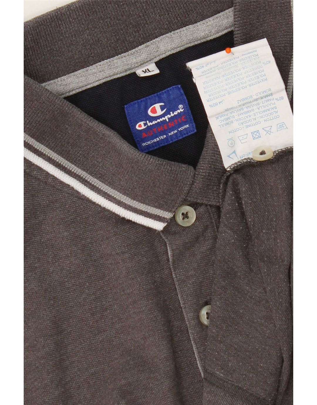 Champion Polo Homme XL Gris Coton