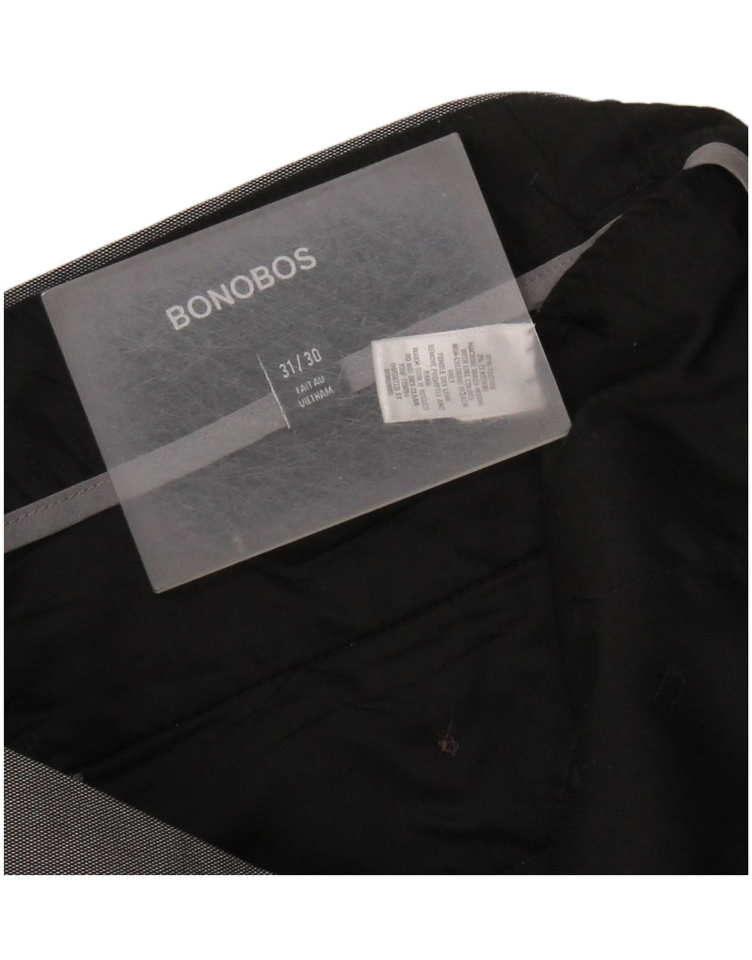 BONOBOS Pantalon décontracté slim homme W31 L30 Gris Coton