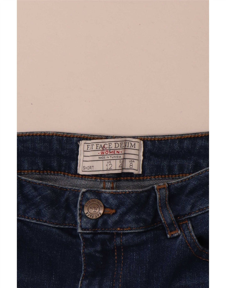 Fat Face Short en jean pour femme UK 12 Medium W30 Bleu Coton