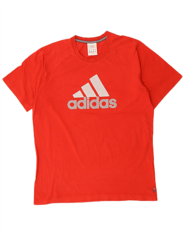 Adidas T-Shirt Graphique Homme Rouge Moyen Coton