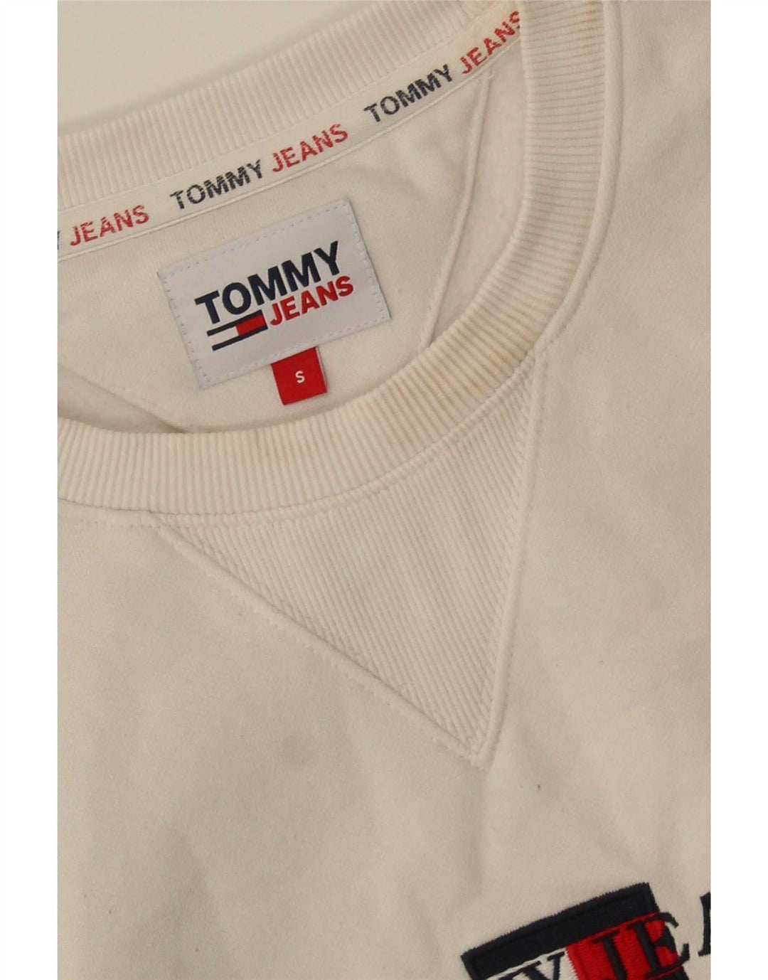 Tommy Hilfiger Sweat-shirt graphique pour homme Petit coton blanc