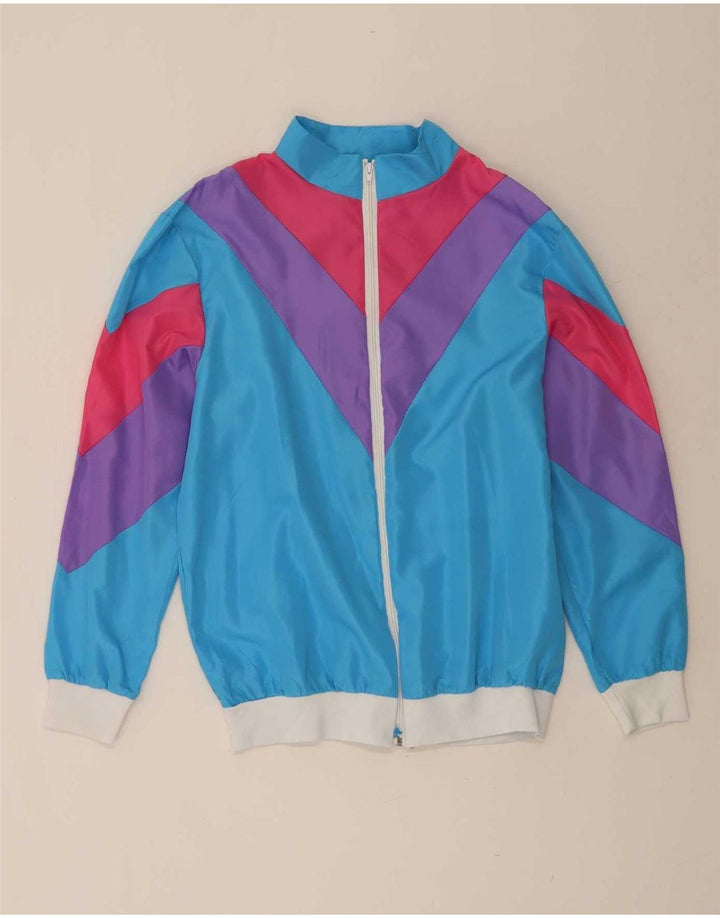 Vintage Survêtement complet pour homme Large Bleu Colorblock Polyester