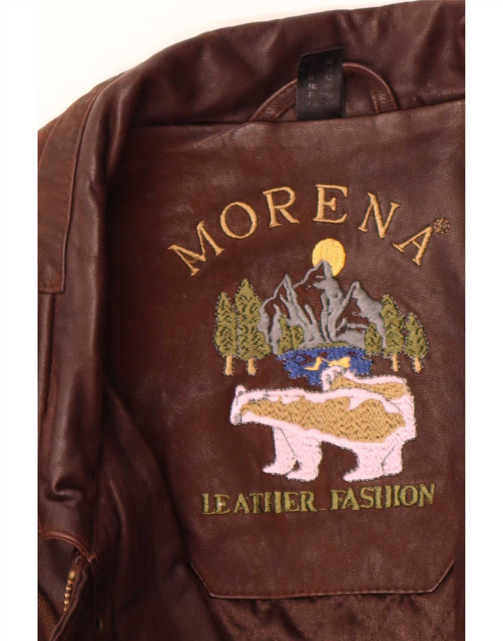 Morena Veste en cuir pour homme IT 52 XL Marron