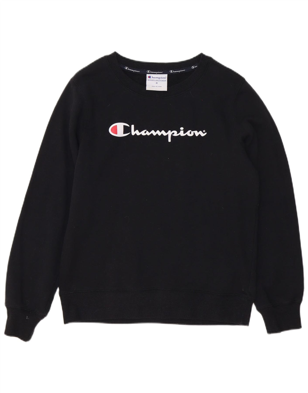 Champion Sweat-shirt graphique pour femme UK 14 en coton noir moyen
