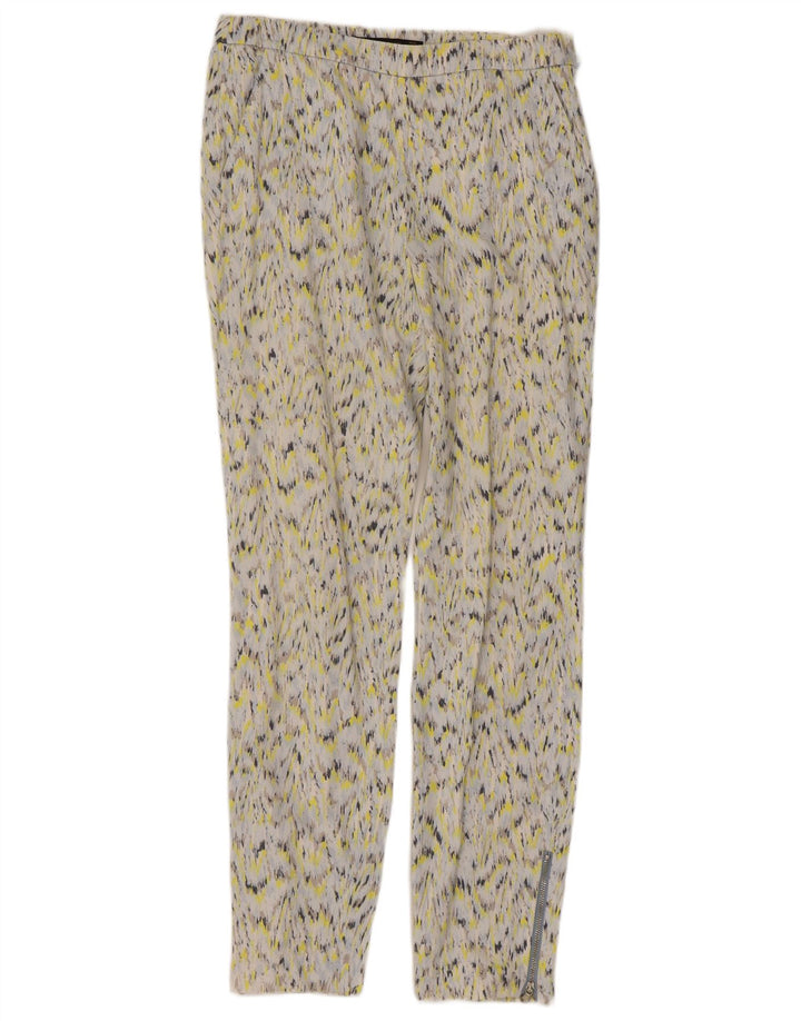 ZARA Femme Pantalon Chino à Motif Abstrait Petit W26 L26 Multicolore