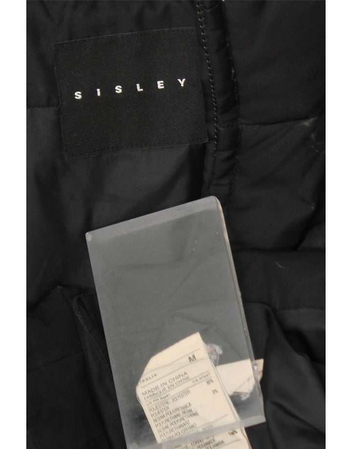 SISLEY Veste matelassée pour femme UK 44 Medium Noir Polyester