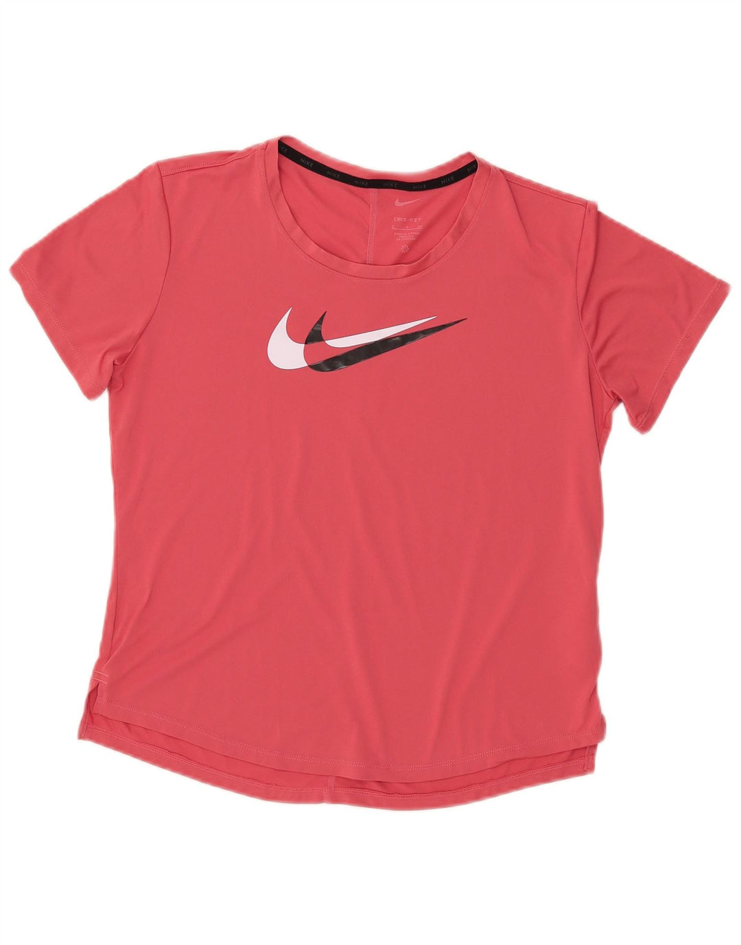 NIKE T-shirt graphique pour femme UK 10 Small Rouge Polyester