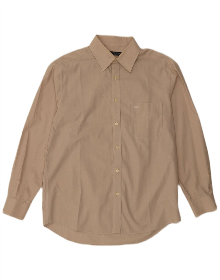 Dockers Chemise Homme Taille 16 1/2 Coton Pied-de-Poule Beige Moyen