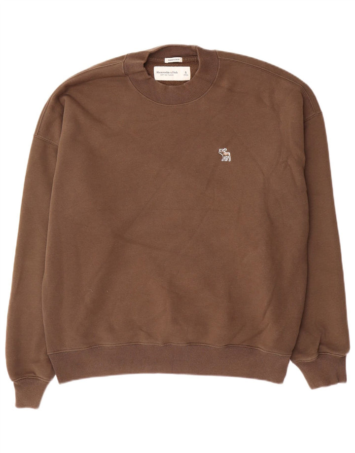 Abercrombie & Fitch Pull surdimensionné pour homme en coton marron Taille S