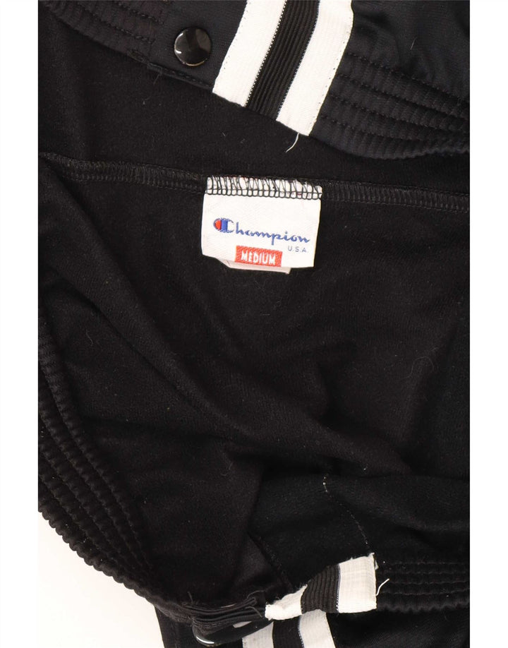 Champion Pantalon de survêtement pour homme en polyester rayé noir moyen