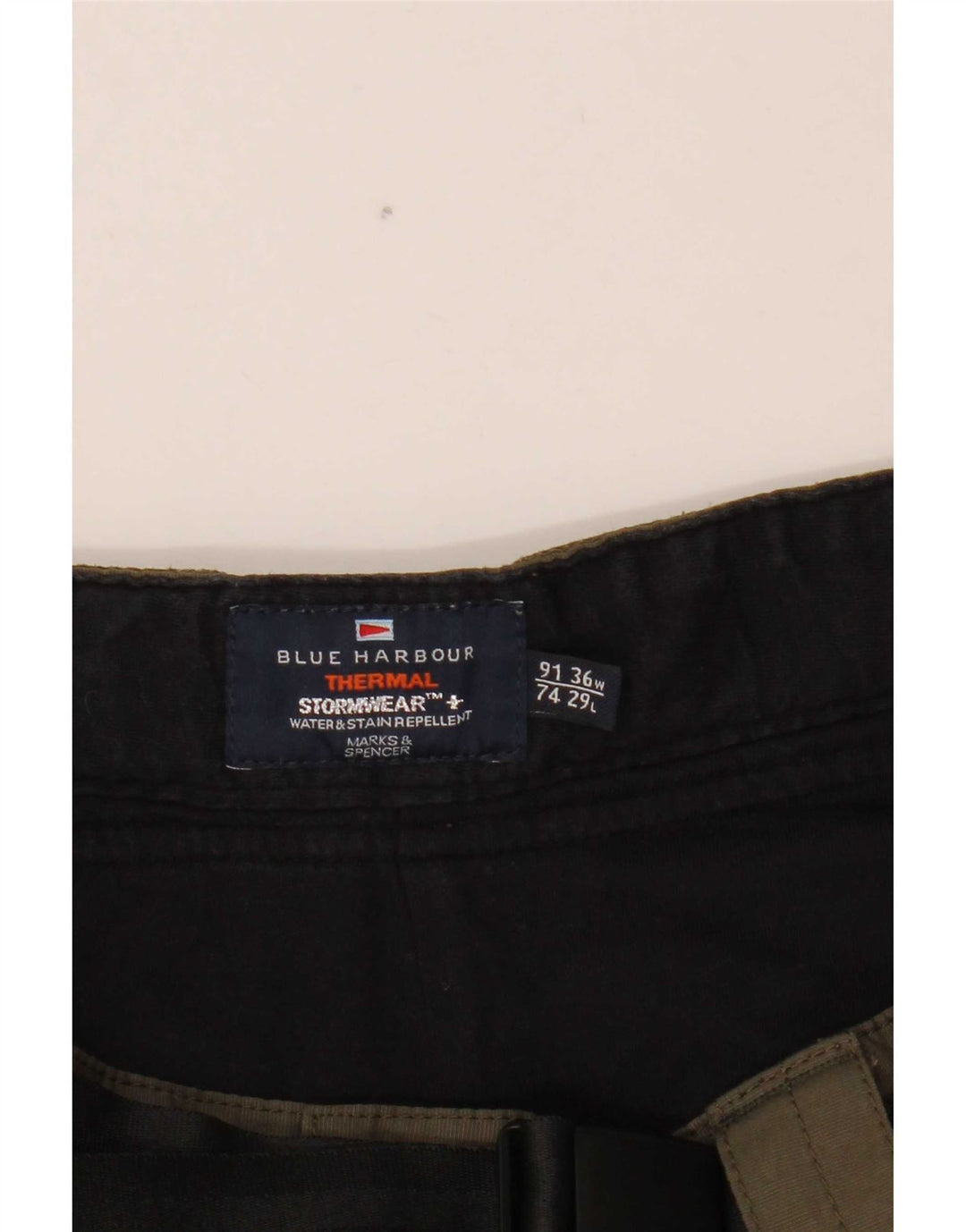 Marks & Spencer Pantalon Cargo Droit Blue Harbor Homme Kaki
