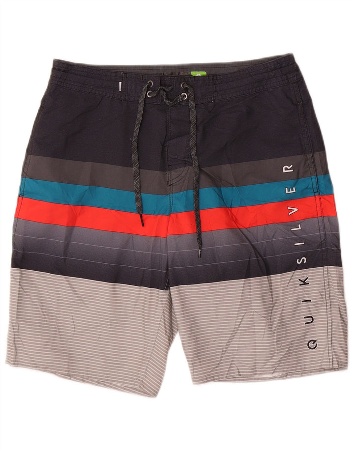 Quiksilver Short de Bain Graphique Homme Rayé Multicolore Moyen