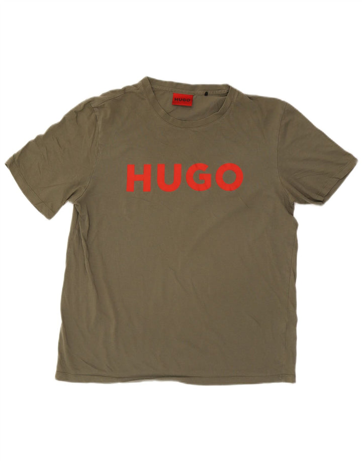 Hugo Boss T-shirt graphique pour hommes, grand, kaki