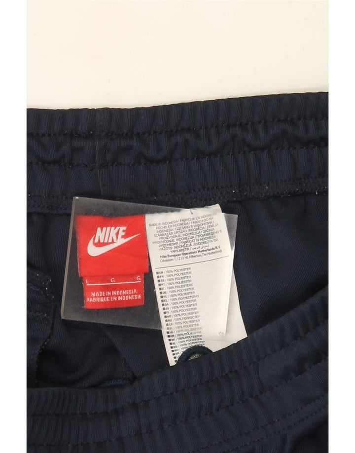 Nike Pantalon de survêtement pour homme Pantalon de jogging Large Bleu marine Colorblock Polyester