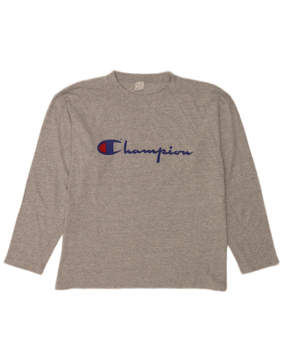Champion Haut graphique à manches longues pour homme en coton moucheté gris grand