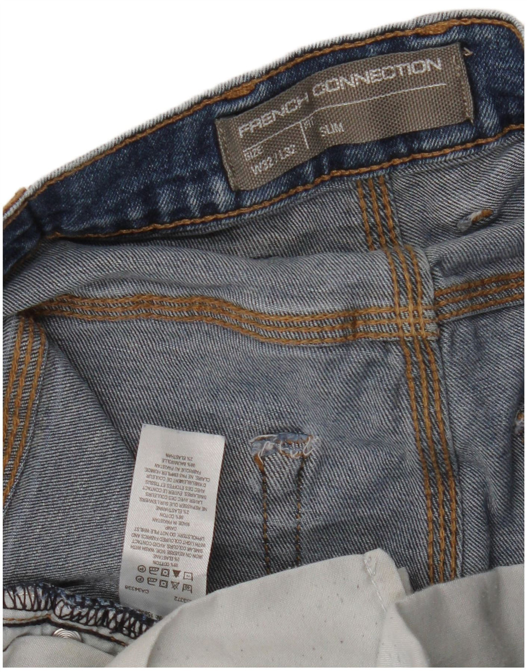 FRENCH CONNECTION Jean Slim Femme W32 L32 Bleu Coton