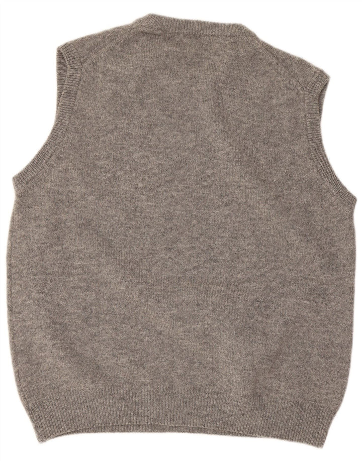 Henry Cottons Débardeur pour homme en laine vierge grise Taille L