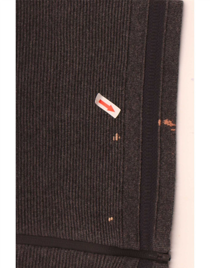 Zara Homme Cardigan Pull Large Gris Rayé Coton